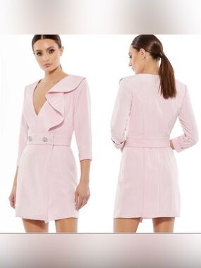 NWT IEENA FOR MAC DUGGAL Pink Mini Cocktail Party Dress Size 0 #55692